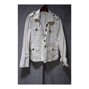 J.Crew White Utility Military Jacket Size SP